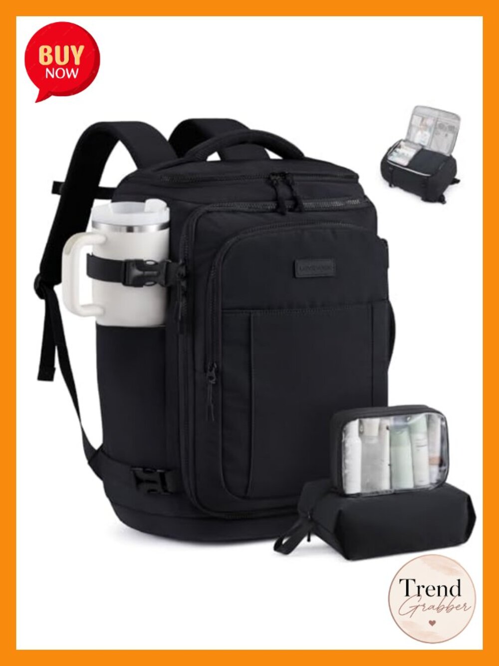 Airline Approved Travel Backpack with Laptop Sleeve Packing Cubes